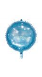 Folieballon galatic aqua rond