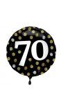 Folieballon glossy 70 happy birthday zwart