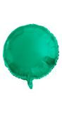 Folieballon groen metallic rond