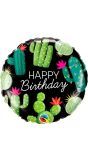 Folieballon happy birthday cactussen