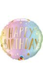 Folieballon happy birthday ombre
