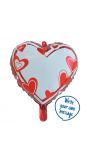 Folieballon hartvorm beschrijfbaar valentijn
