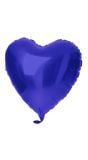 Folieballon hartvorm metallic blauw