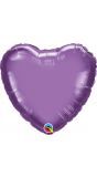Folieballon hartvorm paars