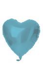 Folieballon hartvorm pastel blauw