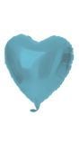 Folieballon hartvorm pastel blauw