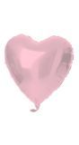 Folieballon hartvorm pastel roze