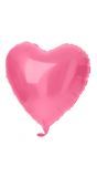 Folieballon hartvorm roze metallic