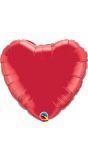 Folieballon hartvorm ruby red