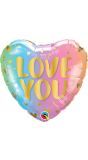 Folieballon love you ombre