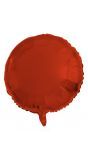 Folieballon metallic rood rond