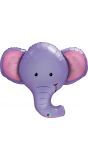 Folieballon olifant vorm paars