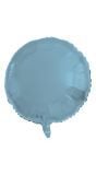 Folieballon pastel blauw rond