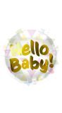 Folieballon pastel hello baby