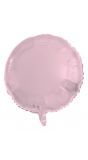 Folieballon pastel roze rond