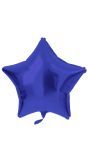 Folieballon stervorm metallic blauw