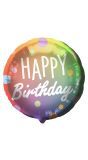 Folieballon verjaardag multi stippen