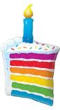 Folieballon verjaardagstaart met kaars