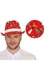 Foute kerst gangster hoed rood