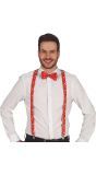 Foute kerst stropdas met kerstprint rood