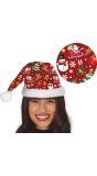 Foute pluche kerstmuts figuurtjes