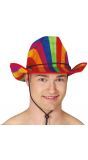 Foute regenboog cowboy hoed