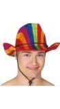 Foute regenboog cowboy hoed