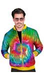 Foute trainingsjas tie dye pailletten