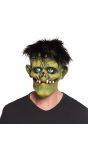 Frankenstein masker groen met haar