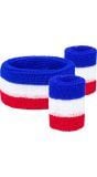 Franse vlag zweetbandjes set