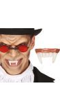 Gebitje met scherpe vampier tanden halloween