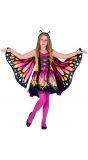 Gekleurde vlinder outfit met vleugels meisjes