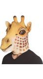 Gele giraffe masker latex