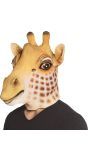 Gele giraffe masker latex