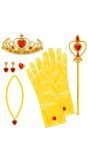 Gele prinses Belle accessoire set