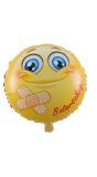 Gele smiley beterschap folie wensballon