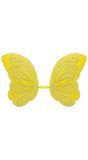 Gele vlinder vleugers glitter