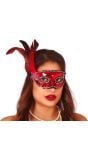 Gemaskerd bal rood oogmasker