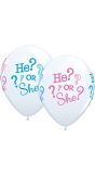 Gender reveal ballonnen 25 stuks 28cm