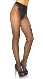 Gestippelde panty zwart