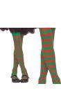Gestreepte kindermaillot rood groen