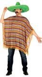 Gestreepte Mexicaanse poncho