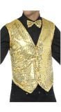 Gilet pailletten goud