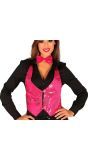 Gilet pailletten roze vrouwen