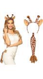 Giraffe tiara met staart