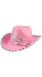 Glamour cowboy hoed roze