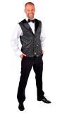 Glitter gilet zwart mannen