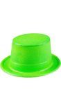 Glitter hoge hoed neon groen