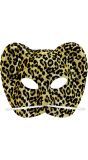 Glitter luipaard print oogmasker