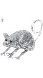 Glitter muis zilver